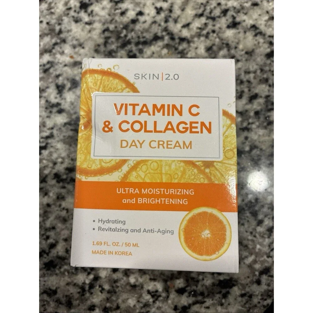 SKIN 2.0 Vitamin C & Collagen Day Cream For Face Brand New In Box